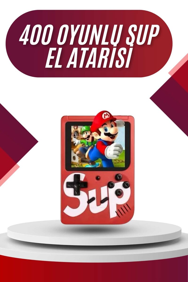 Sup Atari Retro 400 Nostalji Oyunlu Mini Atari Taşınabilir Oyun Konsolu