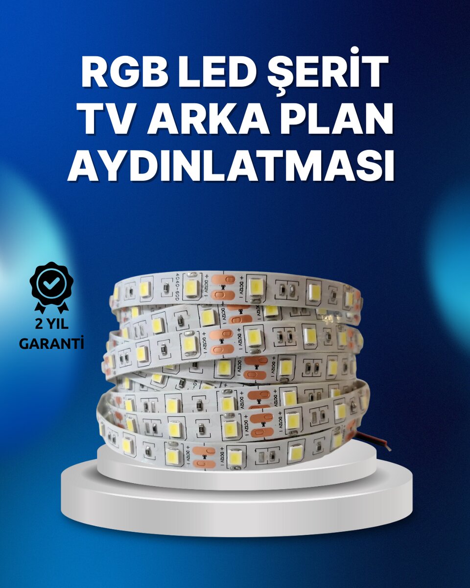 RF Kumandalı Renk Değiştiren TV LED Şerit 2MT