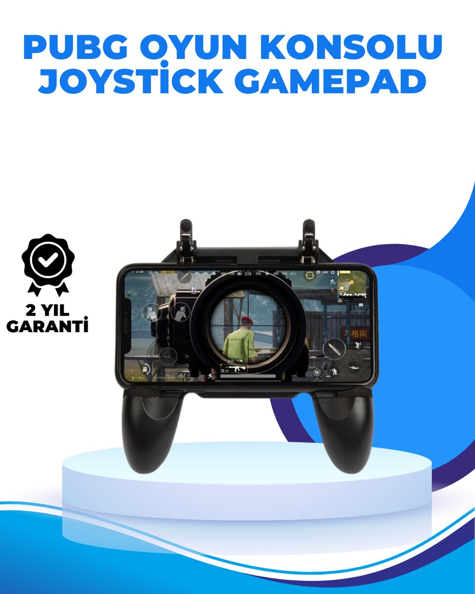 Joystickli ve Tetikleyicili Pubg Mobile Gamepad Oyun Kontrolcüsü