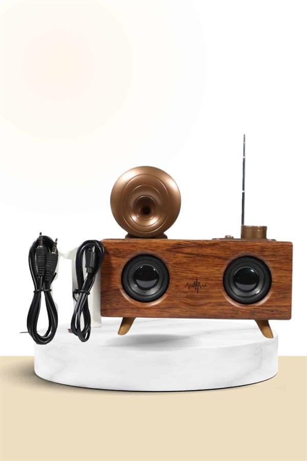 Nostaljik Radyo Bluetooth Bağlantılı Şarjlı Yüksek Ses Kaliteli