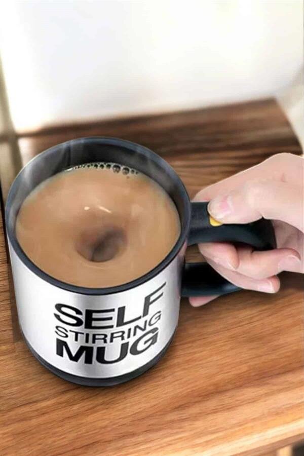 Mikser Kupa Yazılı Mug Bardak Karıştırma Özelliği