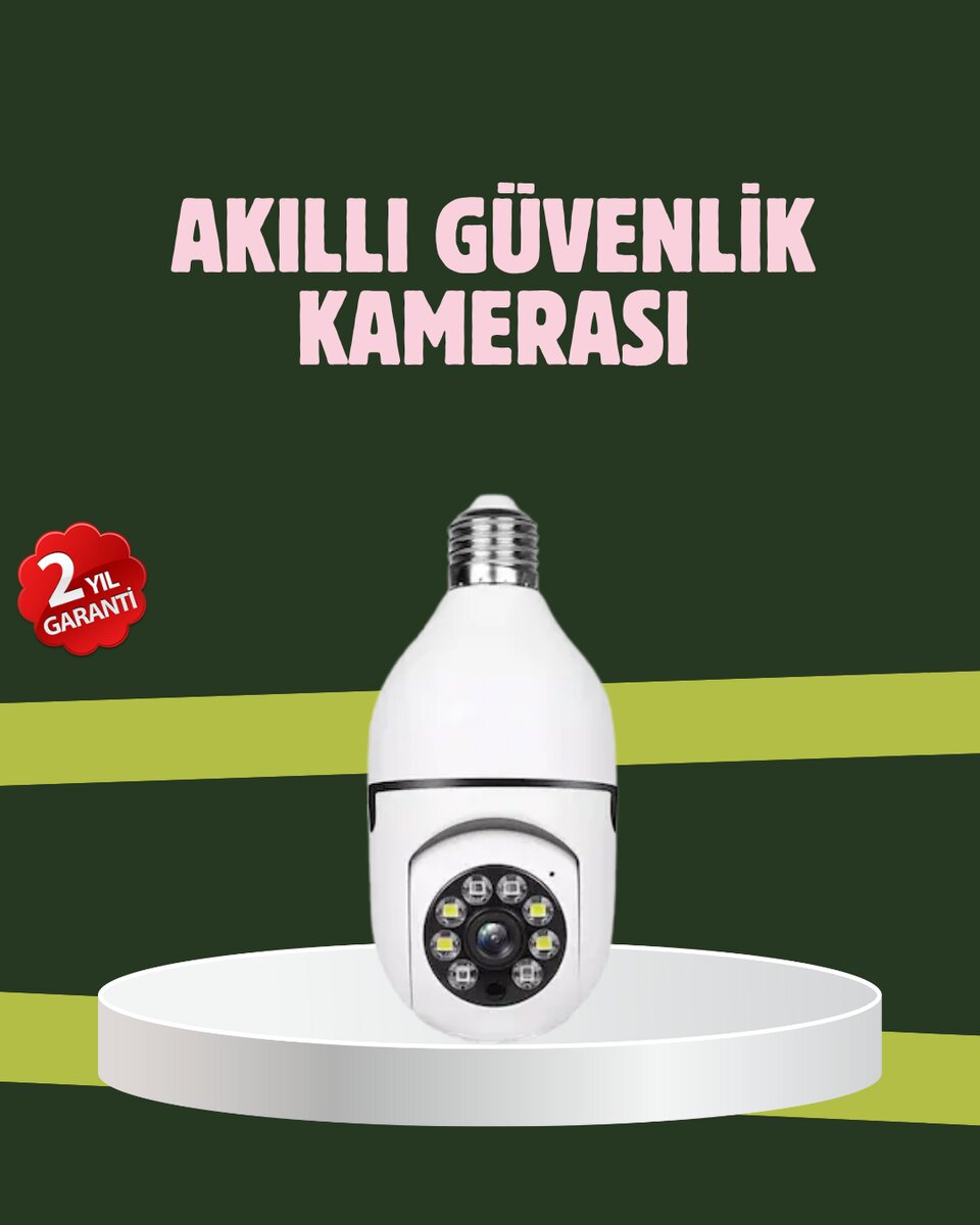 Yüksek Çözünürlüklü Kablosuz Akıllı Güvenlik Kamerası