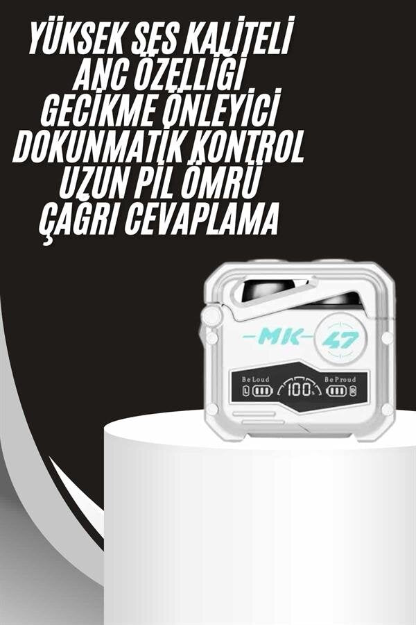 Gecikme Önleyici Oyuncu Kulaklığı Bluetooth Bağlantılı ANC Özelliği 5.0 Bluetooth
