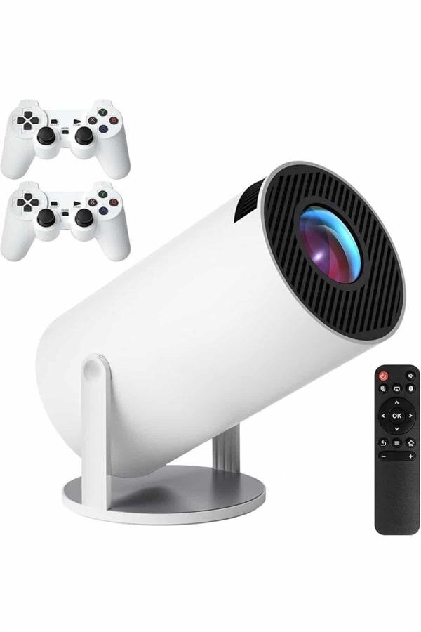 4K Wireless Çift Kollu Kumandalı Oyun Projeksiyonu Retro Video Oyunu