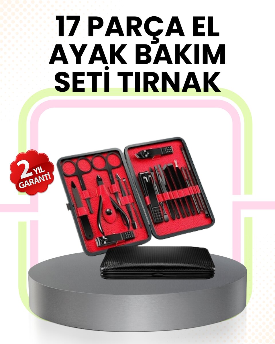 Kompakt ve Şık Tasarımlı 17 Parça Bakım Seti