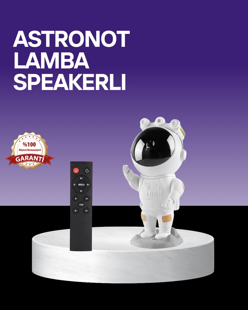 Dekoratif ve Fonksiyonel Astronot Projeksiyon Aydınlatma