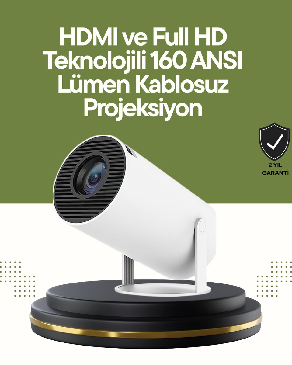 Hdmı ve USB Girişli Uzun Ömürlü Ampullü Projeksiyon