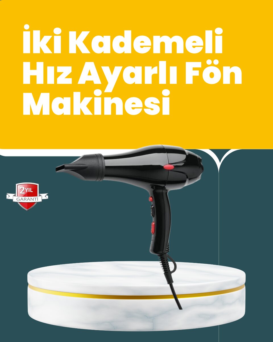 Tüm Saç Tipleri İçin 2200W Güçlü Fön Makinesi