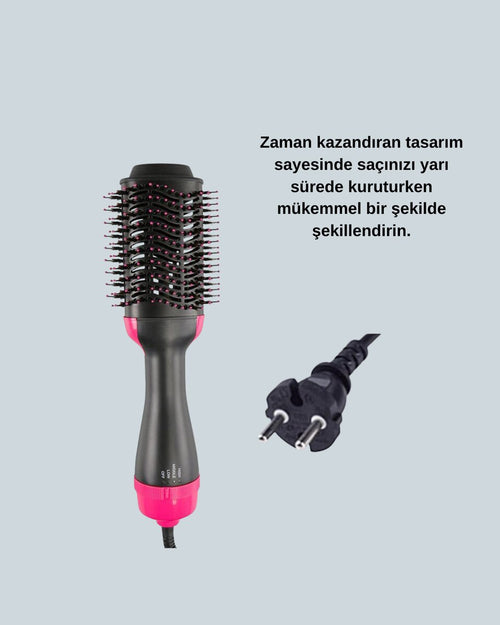 3 Isı Kademeli 1200W Saç Şekillendirme Fırçası. - görsel 2