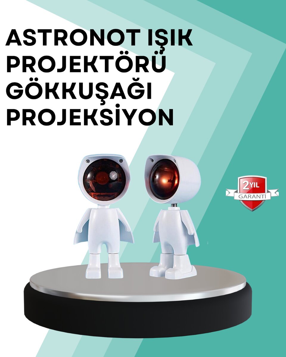 360° Ayarlanabilir Başlıklı Astronot Gece Lambası