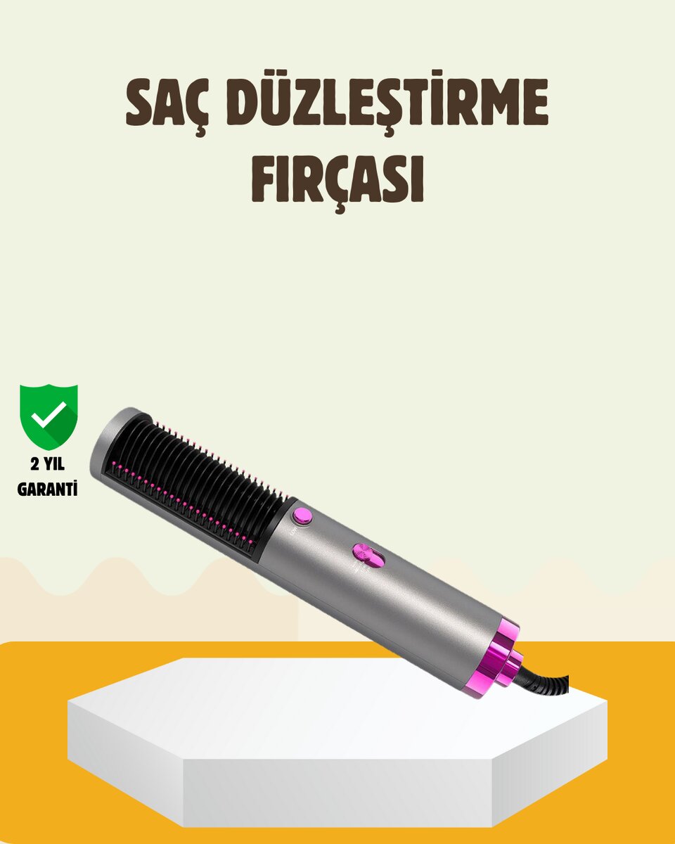 Ergonomik Tasarımlı Hafif ve Taşınabilir Sıcak Hava Fırçası