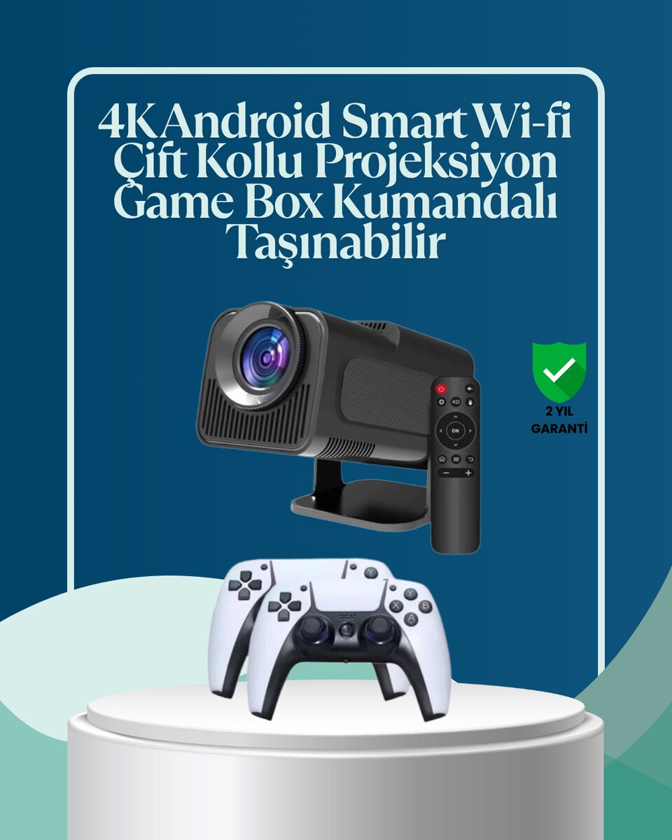 450 Ansı Lümen 4K Destekli Kompakt Ev Projektörü