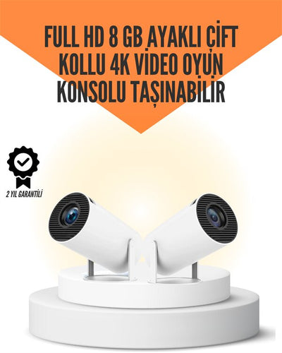 10.000 Oyun Destekli Çift Kollu 4K Projeksiyon – Hdmı USB AUX Ethernet Yok