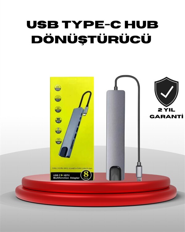 4K Hdmı Çıkışlı Gigabit Ethernet'li USB‑C Çoklu Port Hub