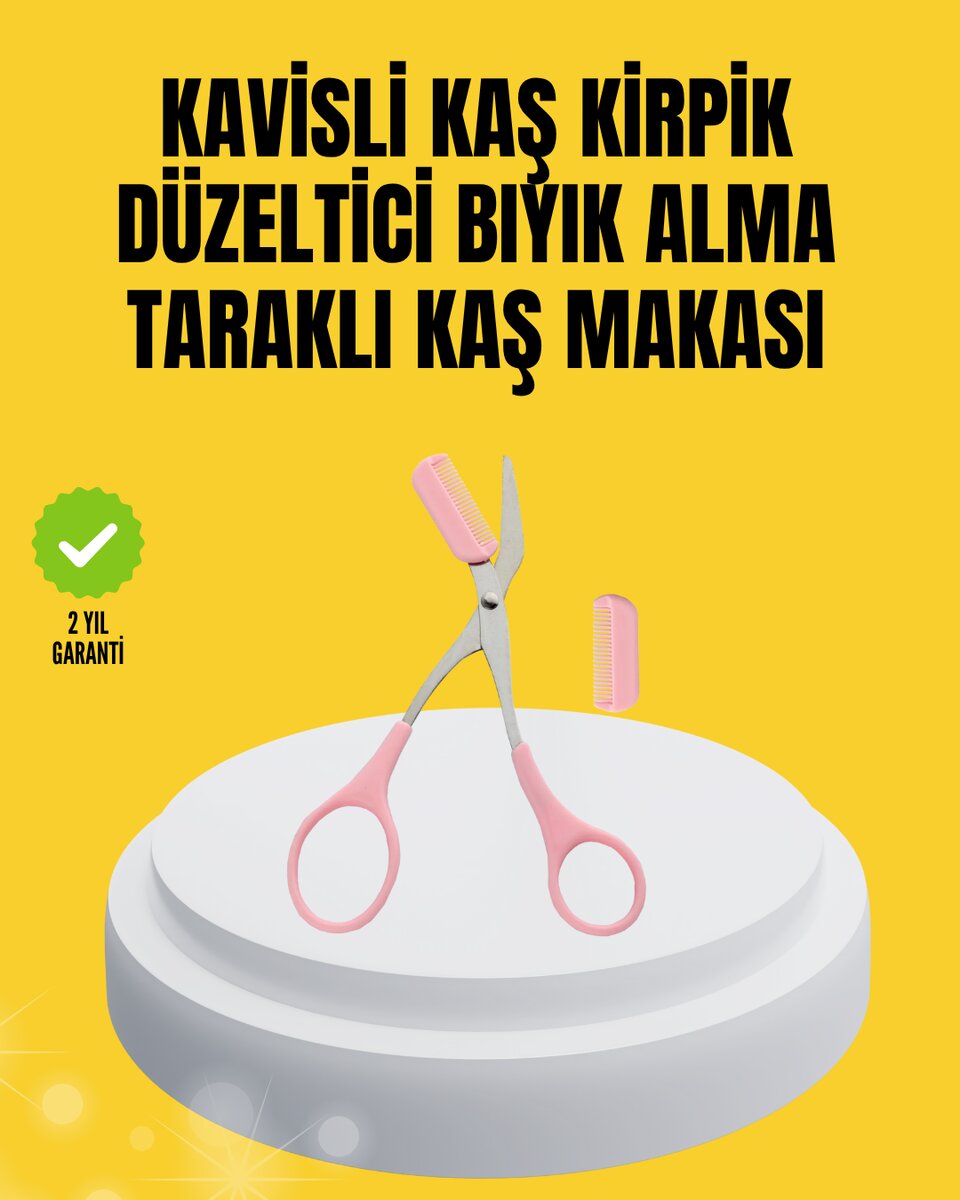 Kaş Kirpik ve Tırnak Çevresi Temizliği İçin Çok Fonksiyonlu Makas