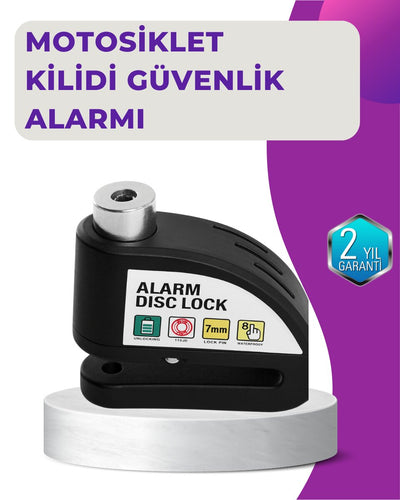 110 dB Alarm Disk Kilidi Motosiklet Scooter Bisiklet Güvenlik