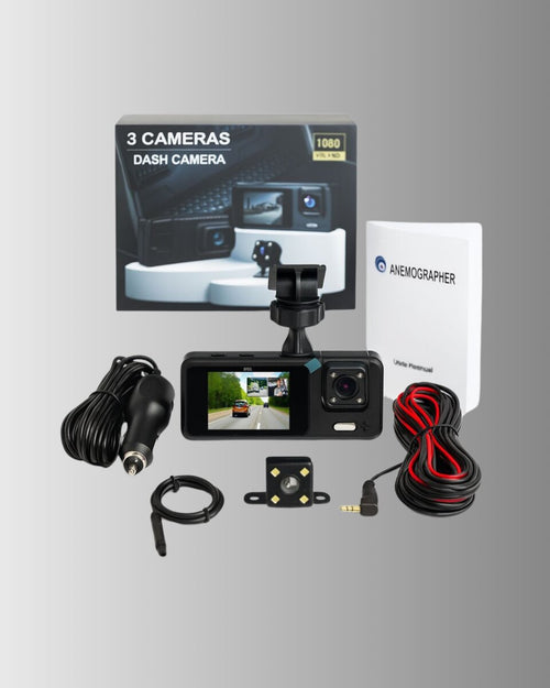3 Kameralı Araç İçi DVR Kayıt Cihazı Ön İç Arka Kamera Full HD - görsel 2