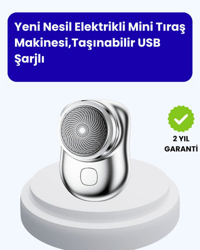 Cep Tipi Elektrikli Tıraş Makinesi – Güçlü Sessiz Su Geçirmez ve Ultra Taşınabilir