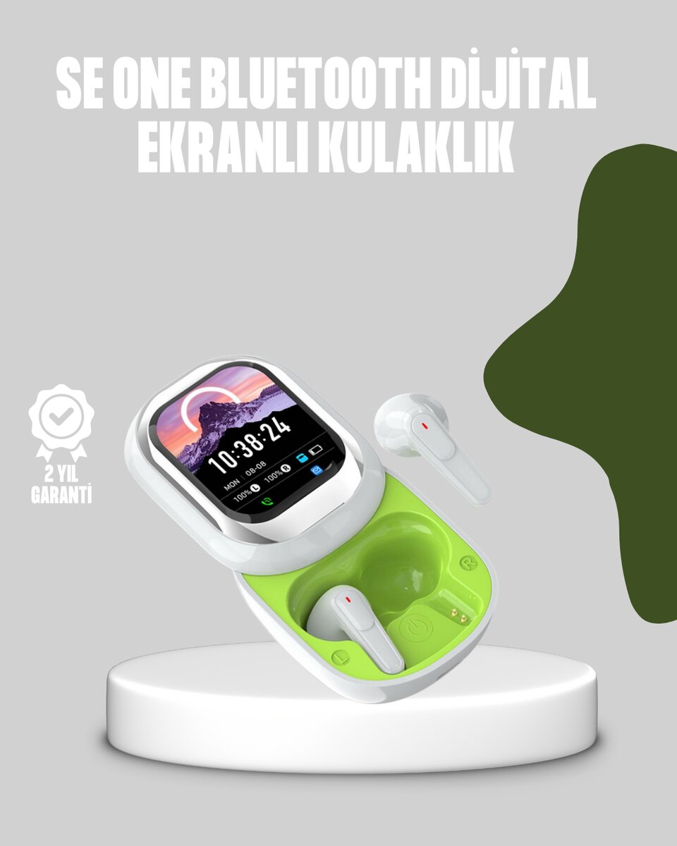 Kayar Kapak Tasarımlı Dokunmatik Ekranlı Kablosuz Bluetooth Kulaklık