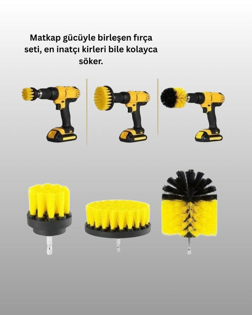 3 Parça Matkap Ucu Temizlik Fırçası Dayanıklı Naylon Kıllı - görsel 2