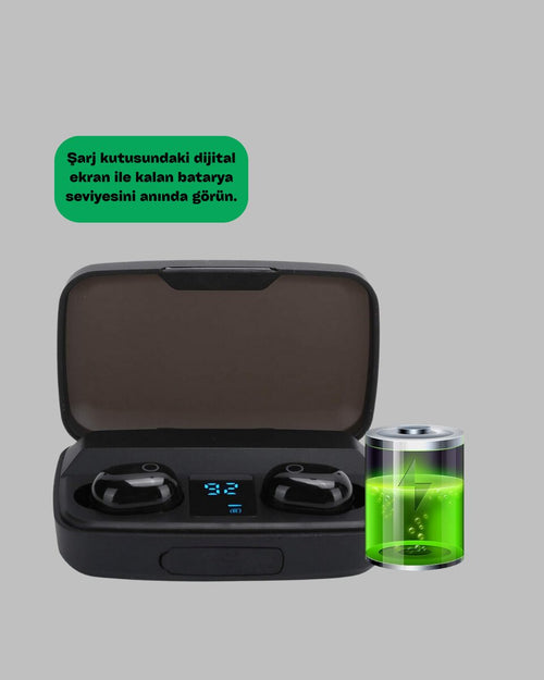 22 Kez Şarj İmkanı Sunan A10s TWS Bluetooth Stereo Kulaklık - görsel 2