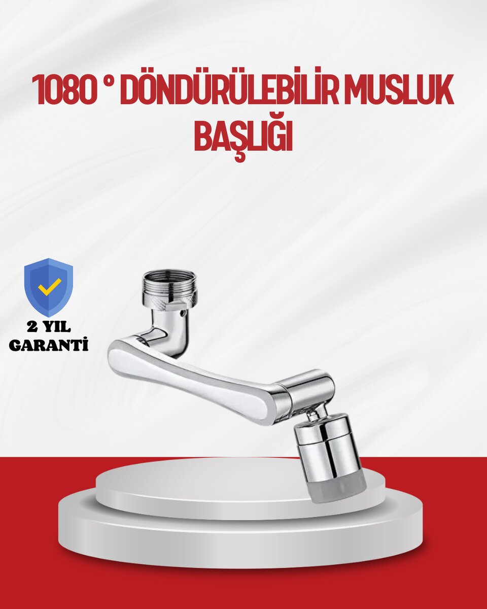 1080° Çok Yönlü Musluk Aparatı Püskürtme ve Köpük Akışlı