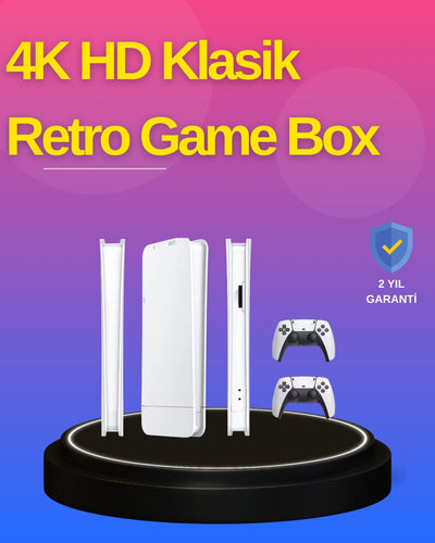 Hdmı Çıkışlı Kablosuz 2 Kollu 4K Retro Oyun Kutusu