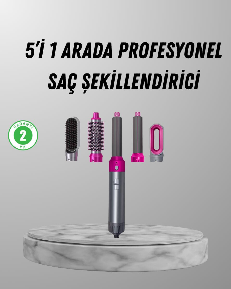 5’i 1 Arada Saç Şekillendirici Set Kuaför Düzeyinde Performans ve Ergonomik Tasarım