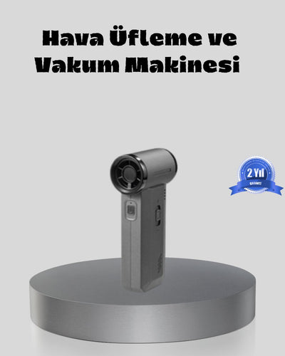 Şarjlı 130000 RPM Hava Üflemeli ve Vakumlu Araç Ev Temizlik Makinesi