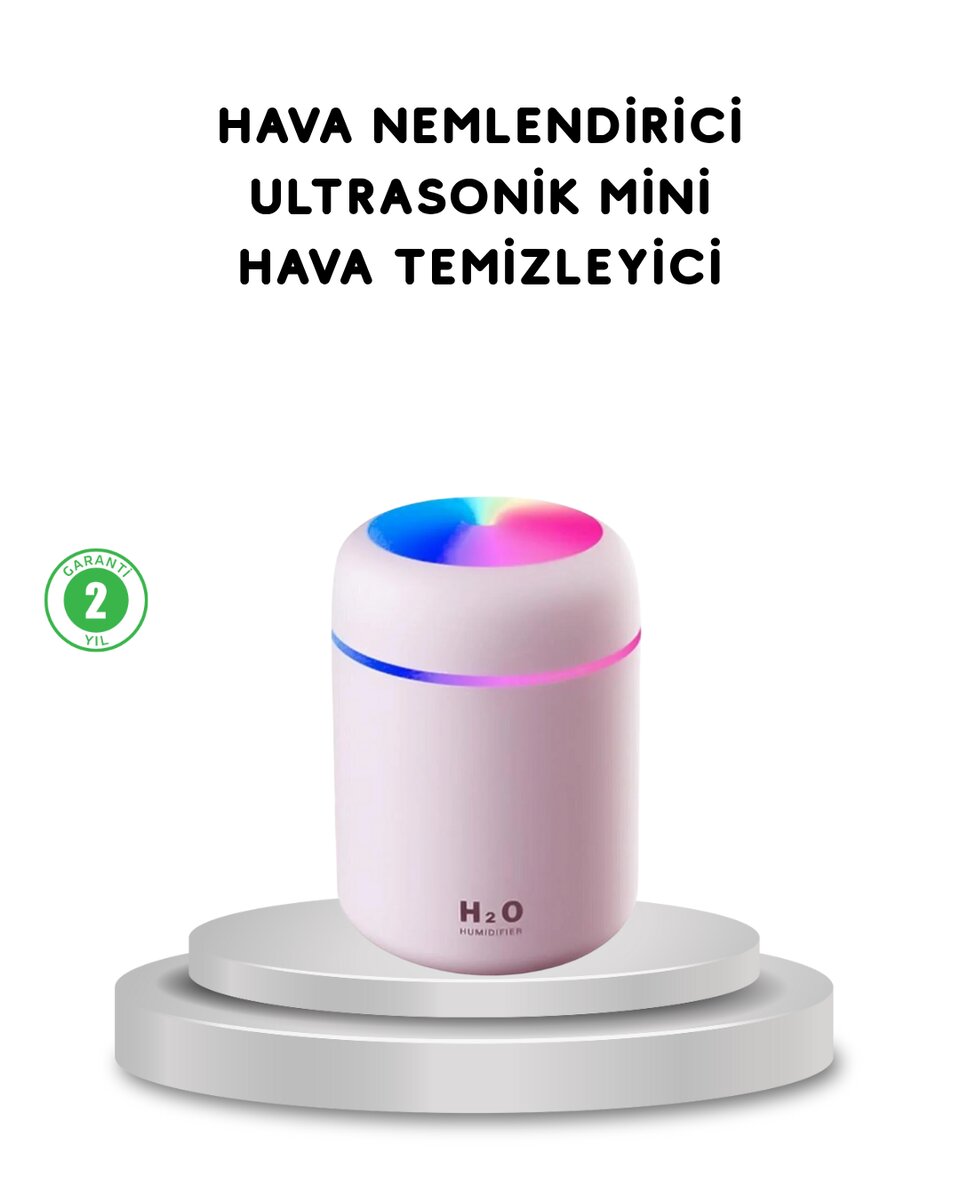 USB Bağlantılı LED Işıklı Hava Nemlendirici – Sessiz ve Kullanıcı Dostu Tasarım