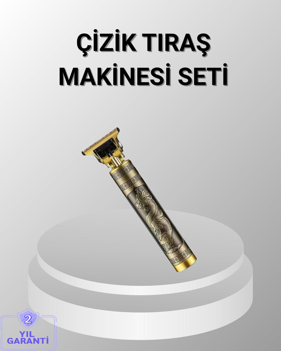 Şarjlı T Bıçaklı Saç ve Sakal Tıraş Makinesi – 3 Başlıklı Güçlü Motorlu 2 Saat Kullanım