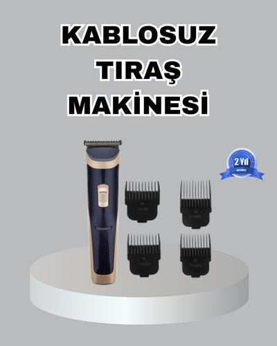 Çelik Bıçaklı Unisex Şarjlı Tıraş Makinesi – Sessiz Motor Kablosuz ve Ayarlanabilir