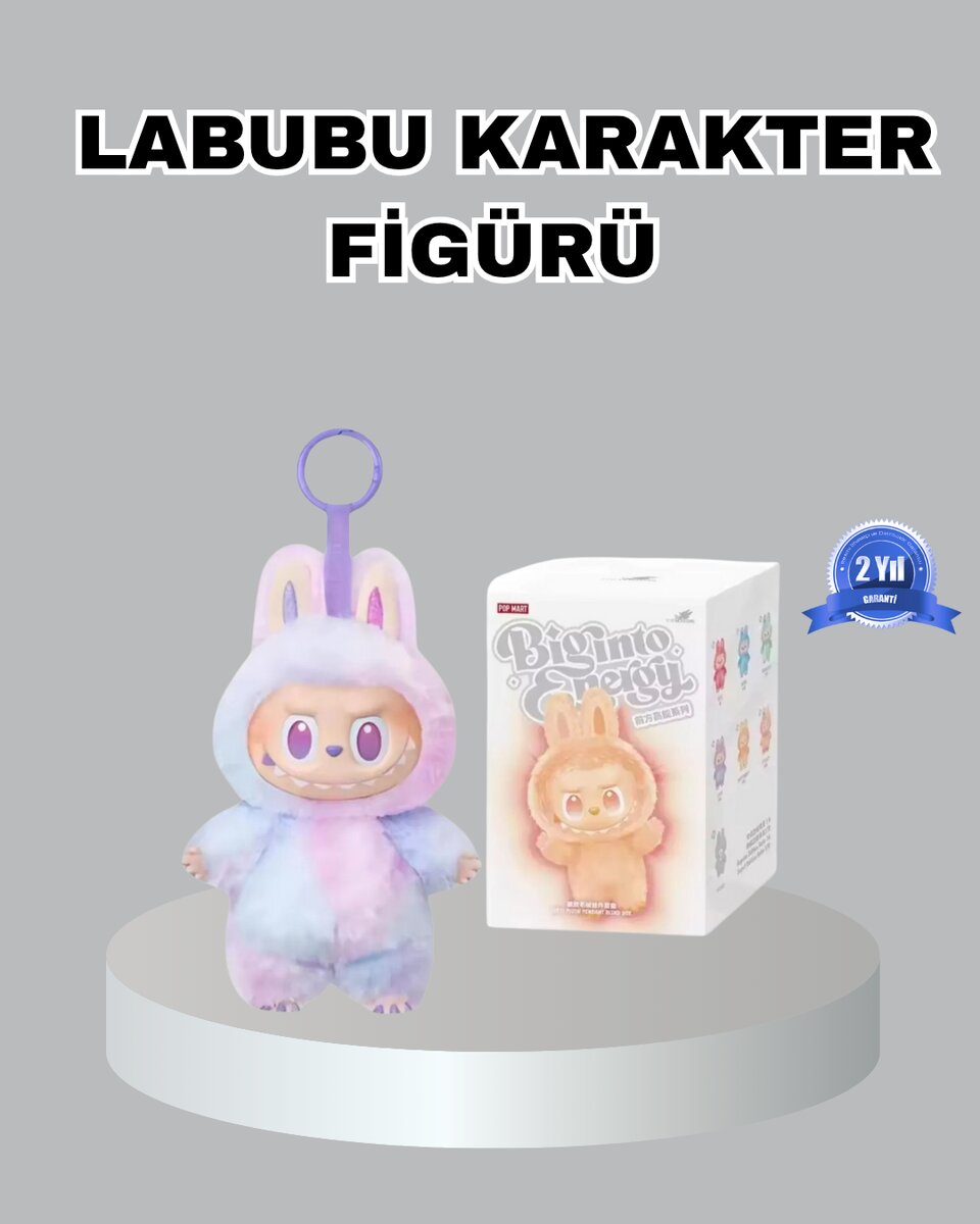 Dekoratif Yumuşak Labubu Peluş Figür – Koleksiyonluk ve Çocuklara Uygun Hediye 20 cm
