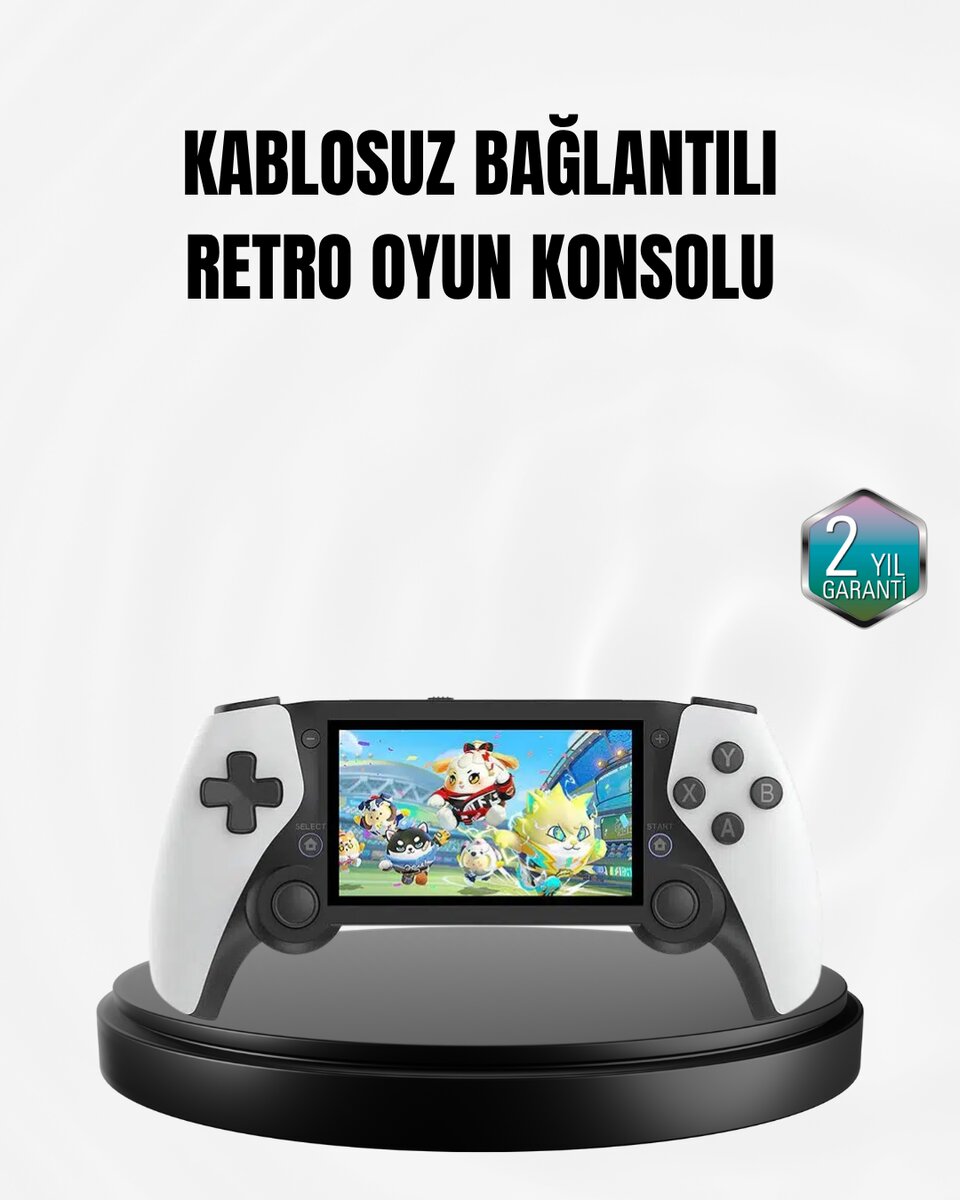 4.3 İnç Ekranlı Retro Oyun Konsolu – 64 GB Hafızalı Şarjlı ve Multimedya Destekli