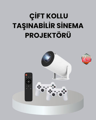 4K Wi-Fi 6 Projeksiyon Cihazı – 10.000+ Oyun Desteği Kablosuz Bağlantı ve Çoklu Giriş Portları