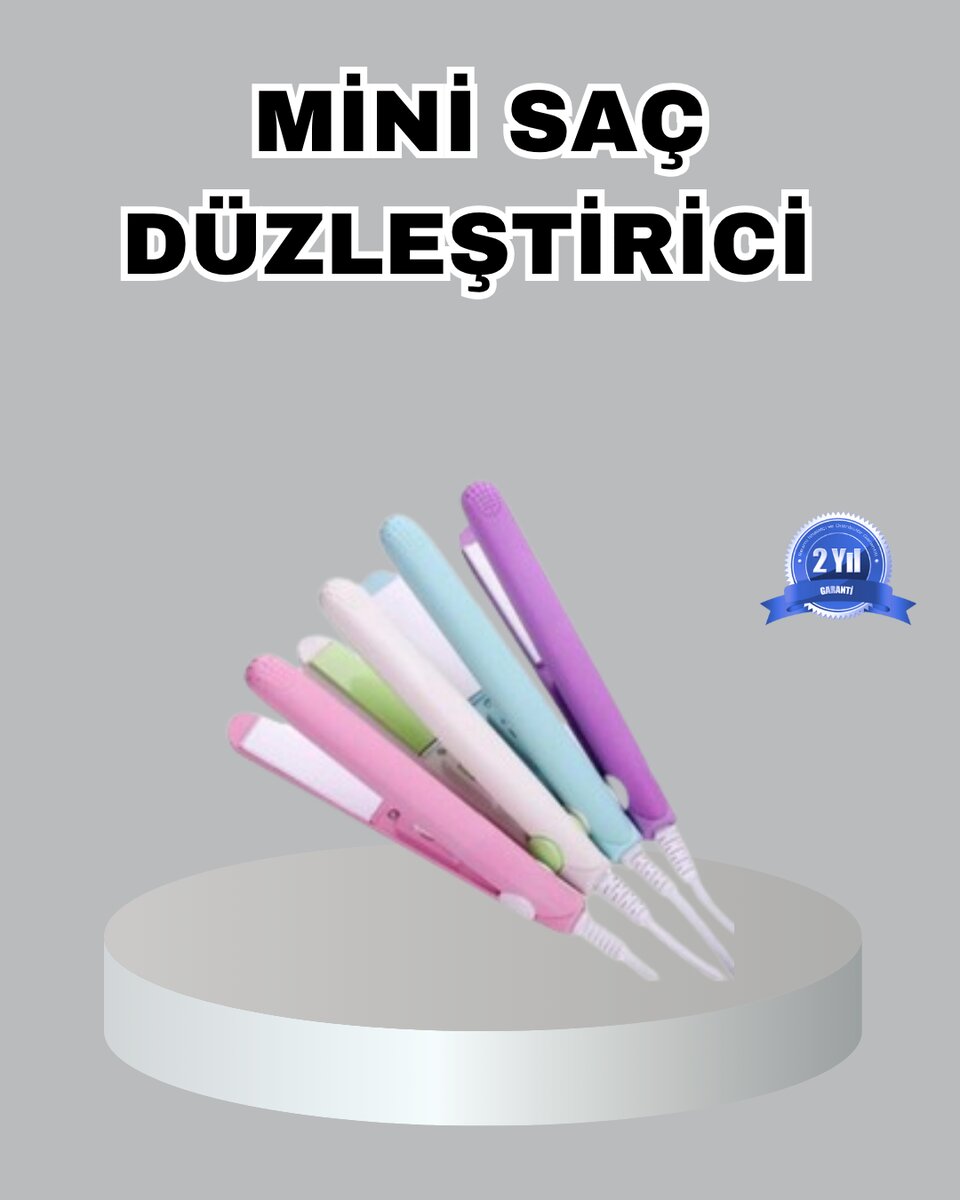 Mini Seramik Saç Düzleştirici – Kompakt Boy 180°C Hızlı Isınma Seyahat Tipi