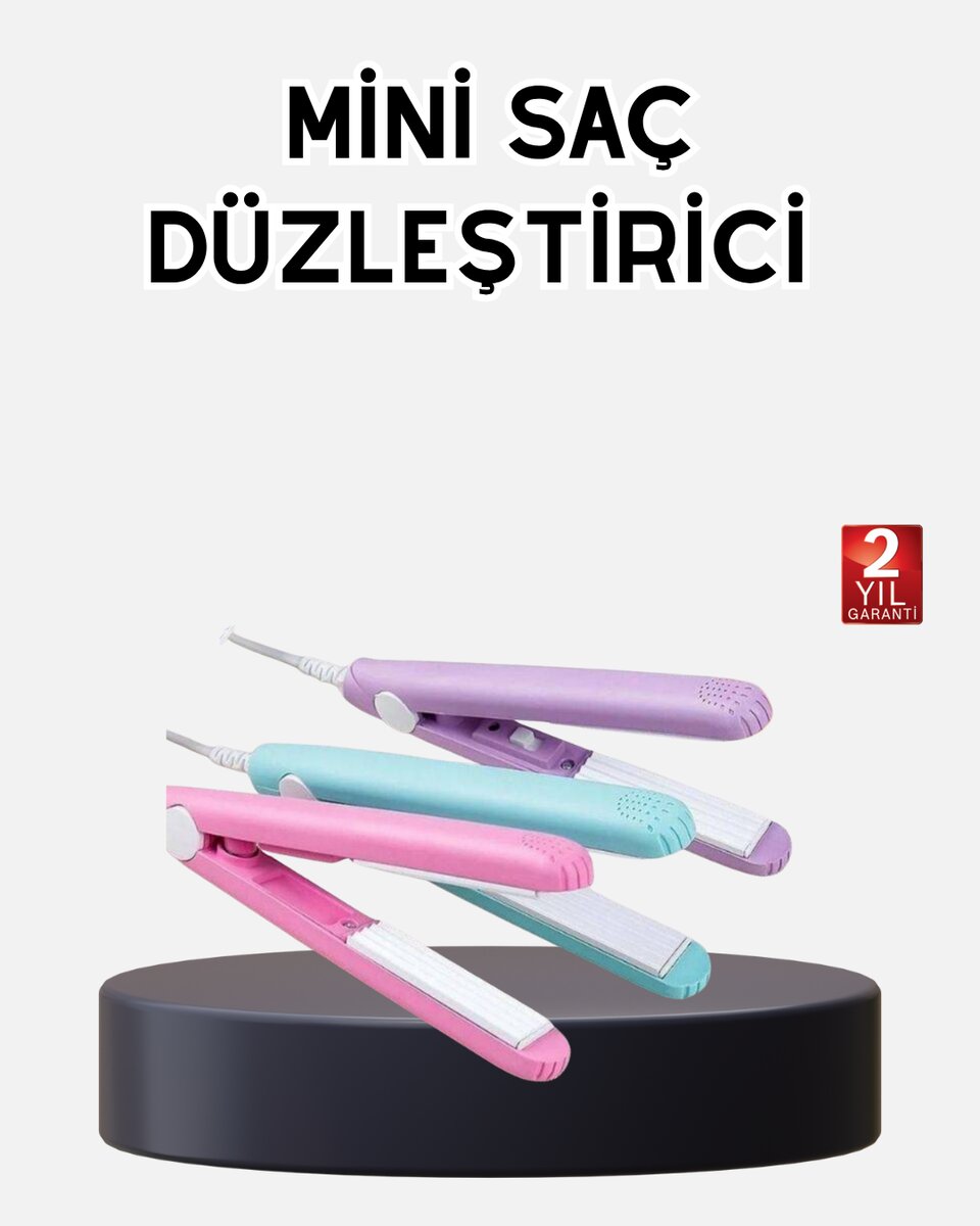 Seyahat Tipi Mini Saç Düzleştirici – Seramik Kaplama Hızlı Isınma Kompakt Tasarım