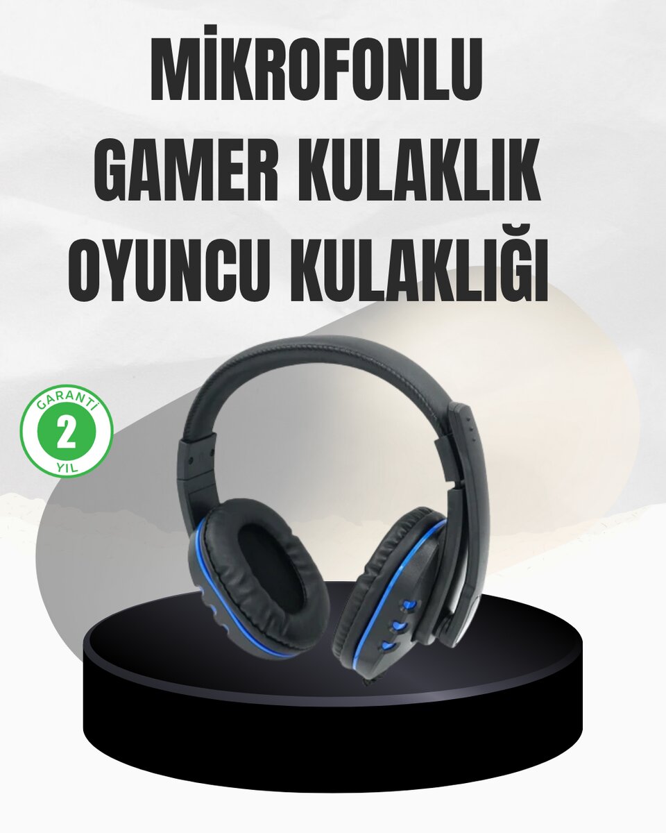 Stereo Oyun Kulaklığı – Güçlü Bas Mikrofonlu ve Konforlu Tasarım