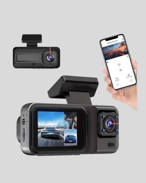 3 Kameralı Araç DVR 1080P Ön + HD Arka + İç Kamera Döngü Kayıt 2’’ Ekran - görsel 2