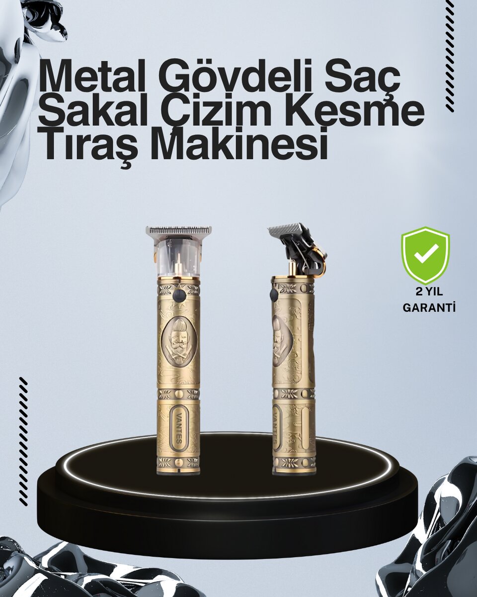 Kompakt Tasarımlı Uzun Pil Ömürlü Saç Sakal Kesme Makinesi