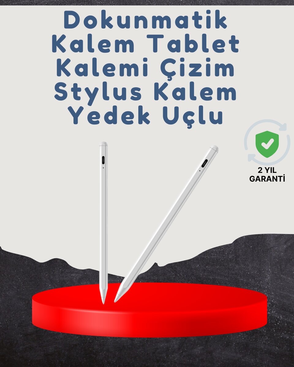 Yüksek Hassasiyetli Eğim Sensörlü Dijital Kalem – USB-C Hızlı Şarjlı