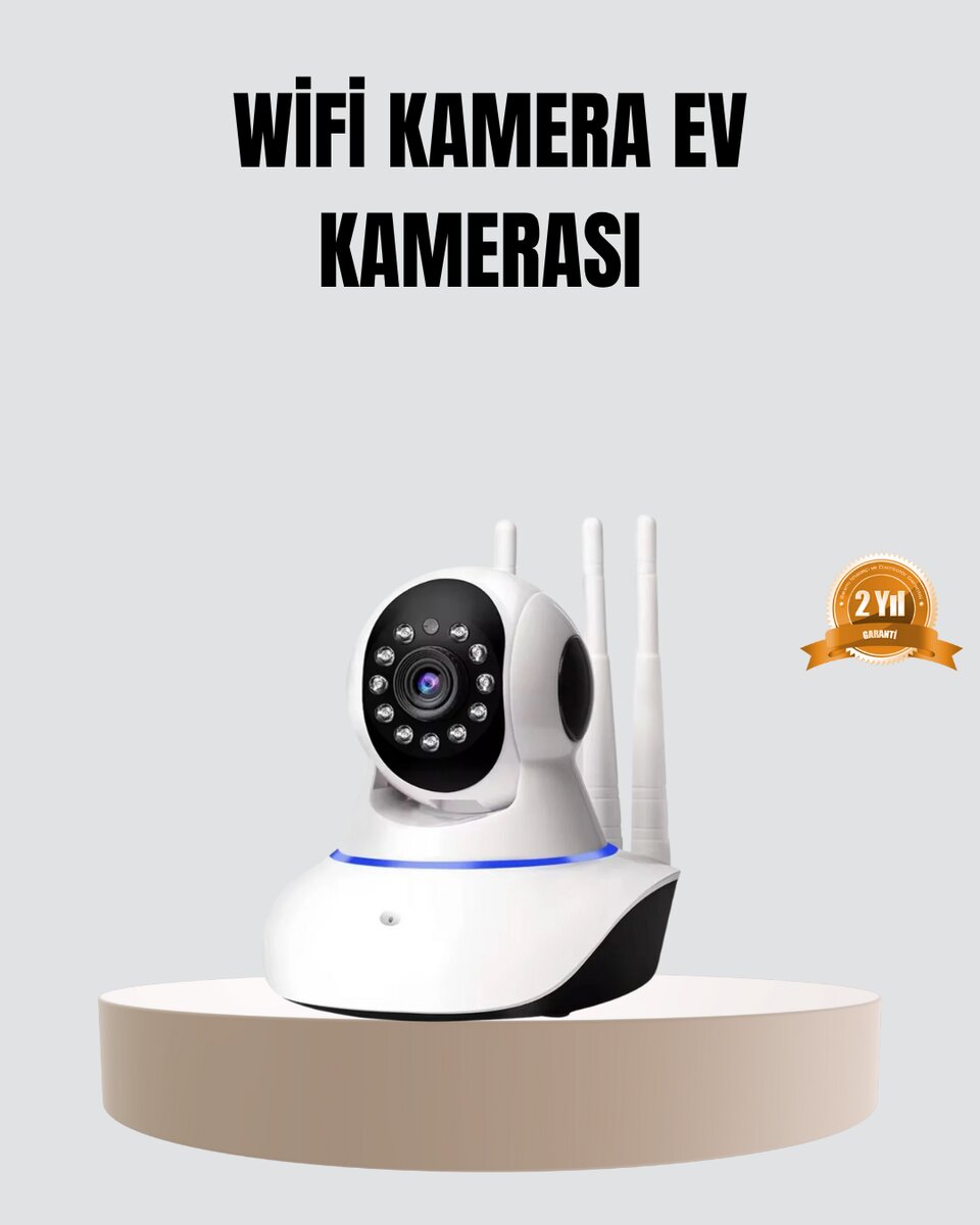 HD IP Kamera – Gece Görüşlü Hareket Sensörlü Mobil Takip ve Çift Yönlü Ses
