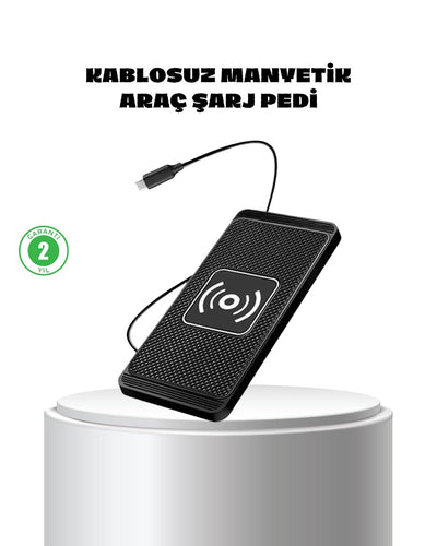 Manyetik Kablosuz Şarj Pedi 15W Hızlı Şarj Kaymaz Silikon Qi Destekli