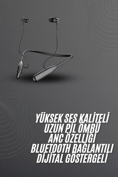 100 Saat Bluetooth Kulaklık Dijital Göstergeli ANC Özelliği Kablolu