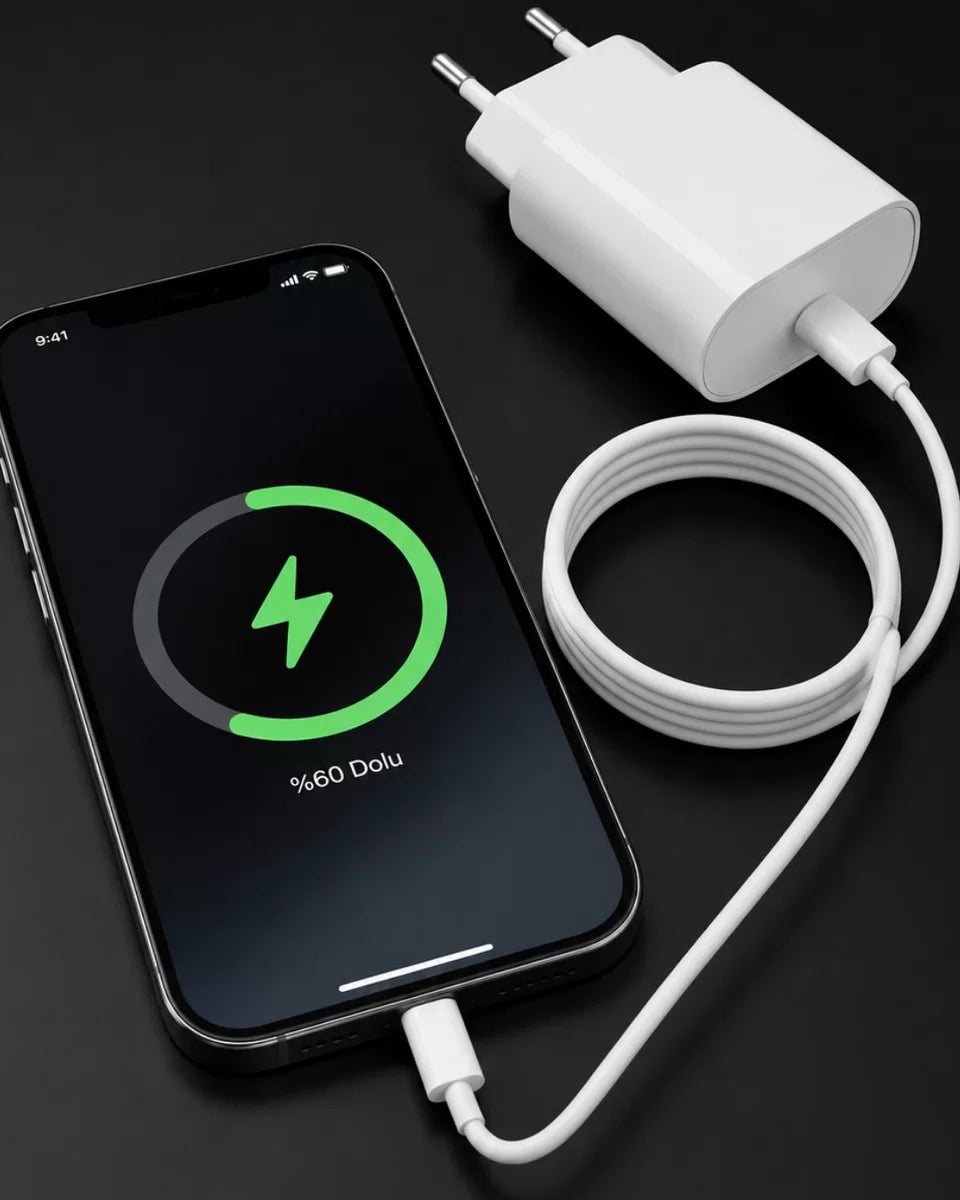 iPhone 14 13 12 Mini 11 XR XS X 20W Hızlı Şarj Adaptörü
