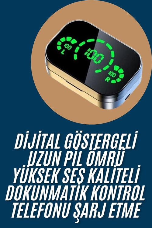 2025 Model Bluetooth Kulaklık Telefon Şarj Edebilen Çağrı Cevaplama Dijital Göstergeli - görsel 2