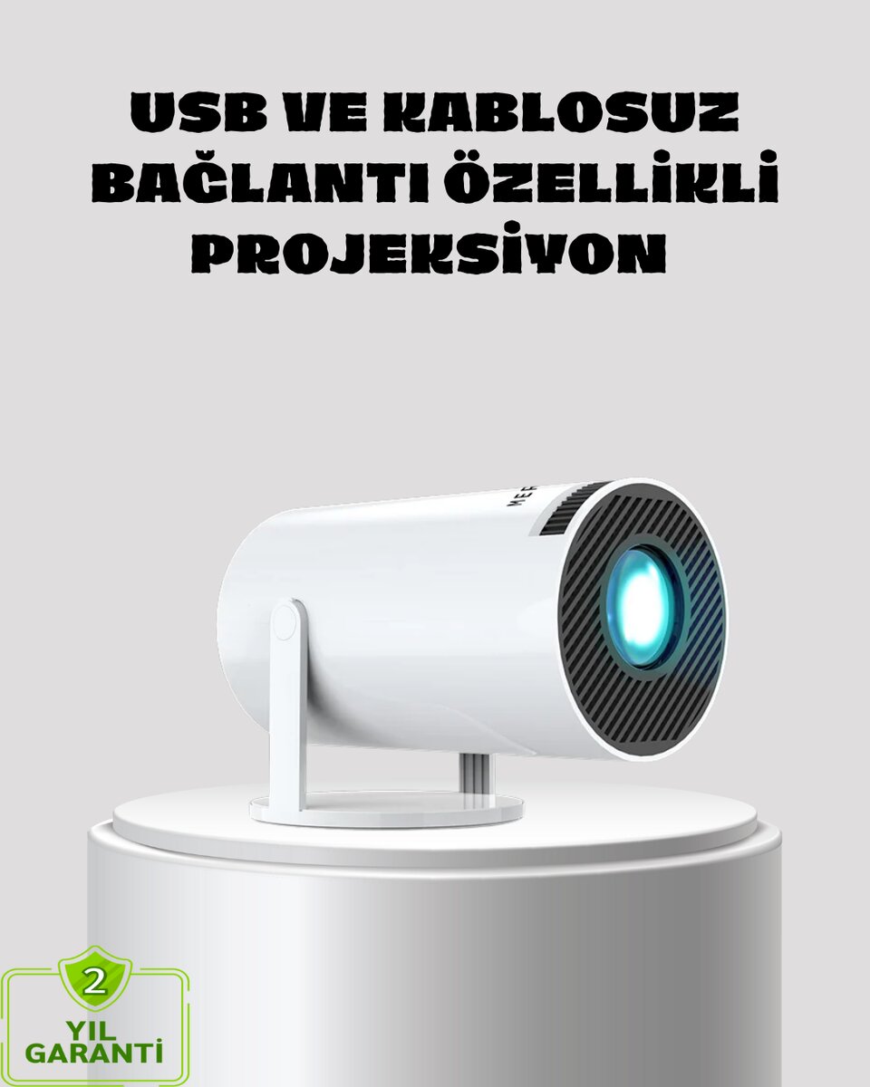 Kablosuz Bağlantılı Full HD Ev Sinema Projeksiyonu 160 Ansı Lümen
